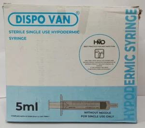 dispo van 5 ml syringe without needle 100 units pack 5689