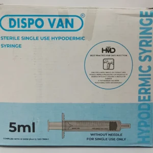 dispo van 5 ml syringe without needle 100 units pack 5689