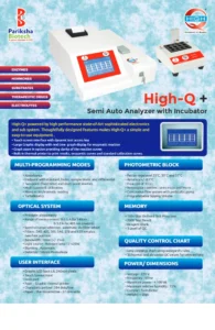 PARIKSHA-semi auto analyzer with incubator 